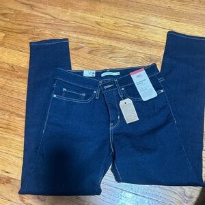 Levi's Slim Straight Jeans in Dark Blue Denim